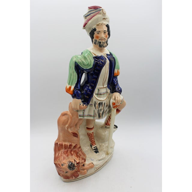 Circa 1860 English Staffordshire Figure of "The Lion Slayer" For Sale In Raleigh - Image 6 of 8