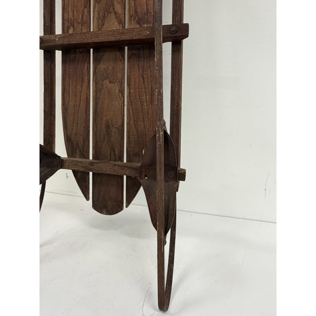 Vintage Wooden Flexible Flyer Style Sled For Sale - Image 4 of 16