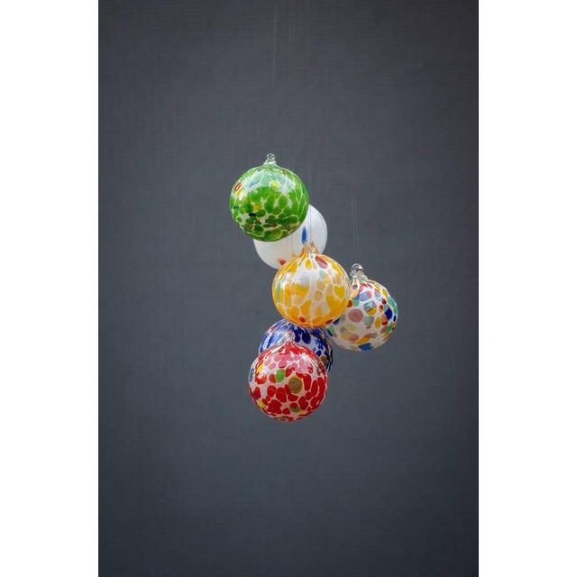 Wonderful Christmas baubles to decorate the Christmas tree, made with the Murano glass Effetre. Dimensions: 8 cm This...