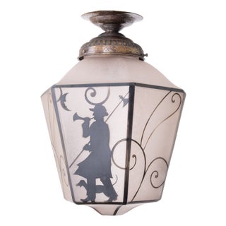 Art Deco Hexagon Hall Lamp Night Watcher, Germany, 1920s For Sale