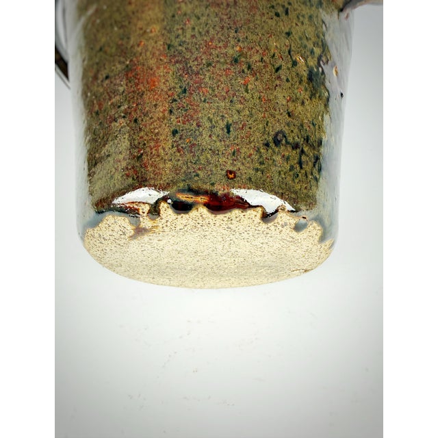 Oxblood Red Vintage Hewell Pottery Double-Handled Jug | Georgia Folk Art Alkaline Glaze For Sale - Image 8 of 11