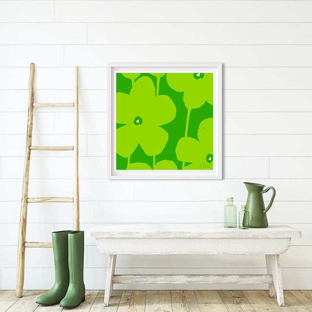 "Fabulous Flowers" by Liz Roache (Green no. 1) Liz created this piece to show the power of two colors. The analogous...