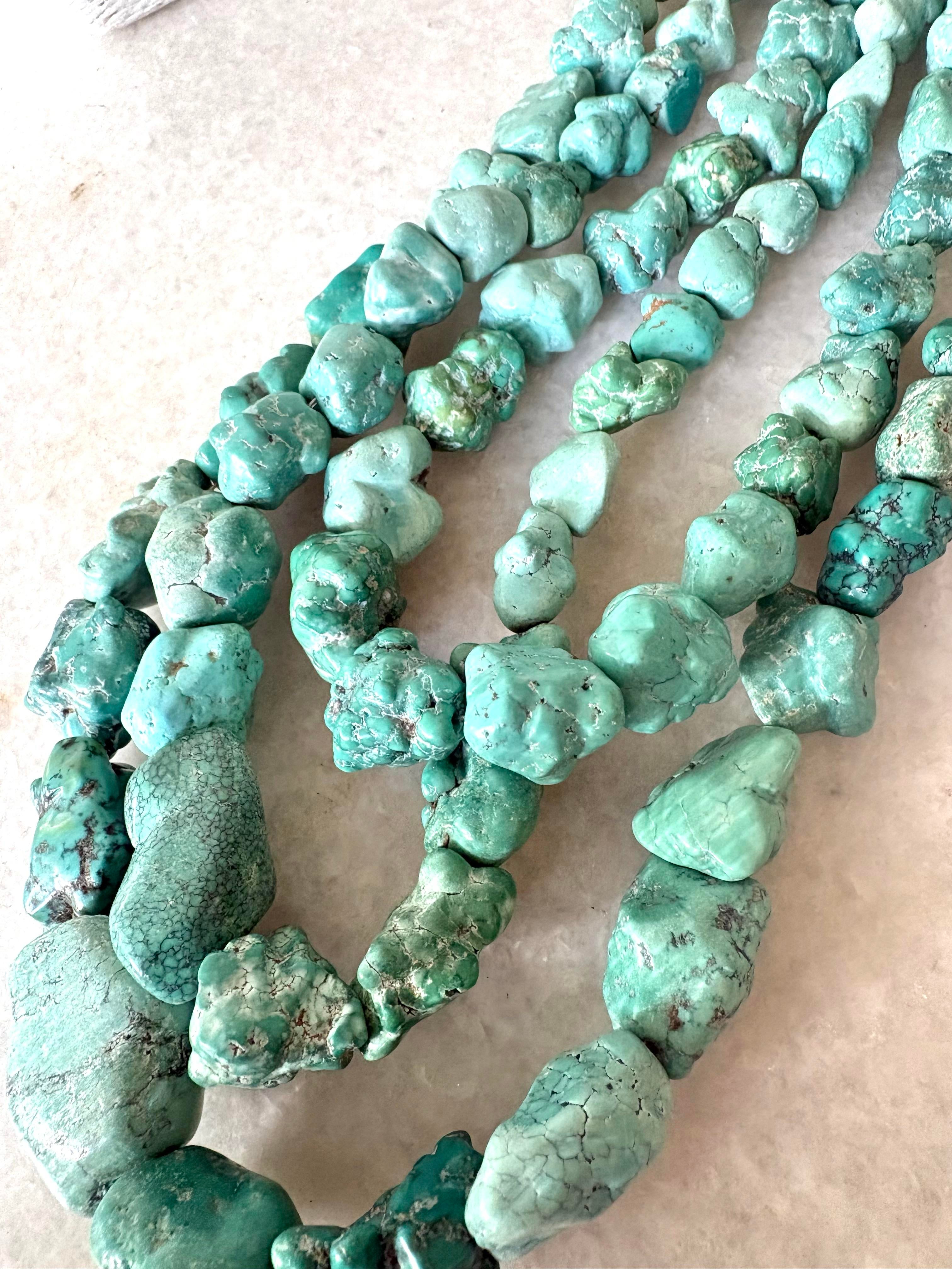 Vintage Jay King Chunky Multi Strand, Turquoise Necklace | Chairish