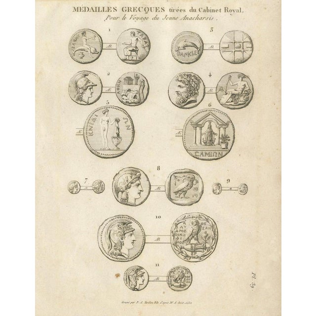 Tardieu, Antique Print of Ancient Greek Coins and Medals, 1825, Engraving For Sale - Image 9 of 9