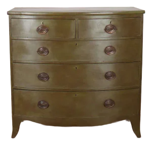 English Bow Front Chest of Drawers