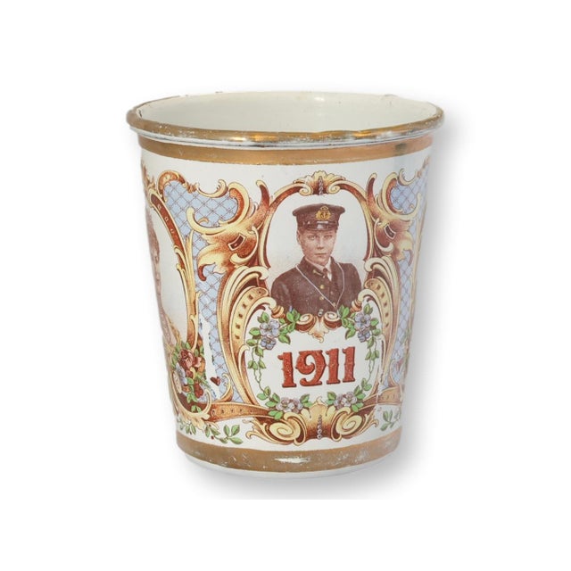 1911 George v & Queen Mary Coronation Enamel Beaker For Sale In Los Angeles - Image 6 of 6
