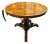 Grand Round French-Style Dining Table – Handcrafted Wood Inlay With Ornate Decorative Design For Sale