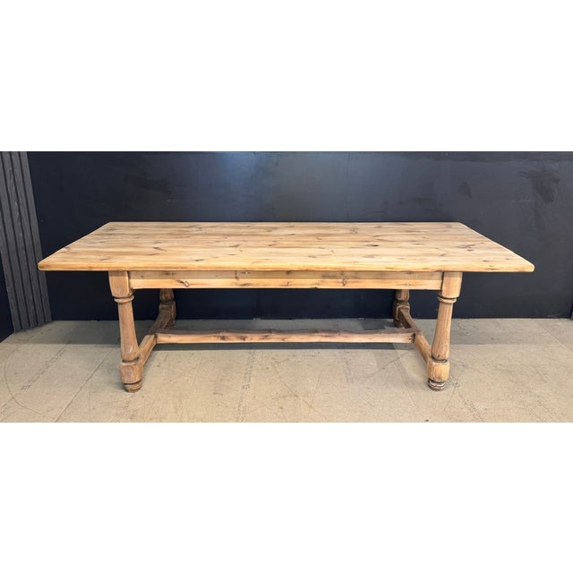 Larger Vintage Farmhouse Dining Table in Pine, 1920 For Sale - Image 15 of 15