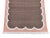 Casa Cosima Handmade Cotton Brown, Cream and Light Terracotta Washed Border Scalloped Rug - 4'x6' For Sale - Image 4 of 11