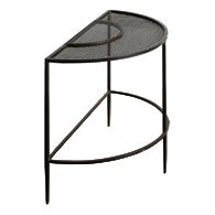 French Mid Century Console Side Table in Black Metal by Mathieu Matégot, 1950s For Sale