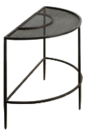 French Mid Century Console Side Table in Black Metal by Mathieu Matégot, 1950s
