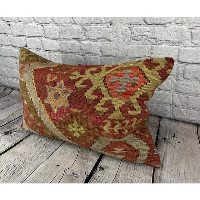 Vintage Pillow Case Turkish Kilim Pillow Decorative Kilim Pillow Dry cleaning only. PILLOW INSERT IS NOT INCLUDED