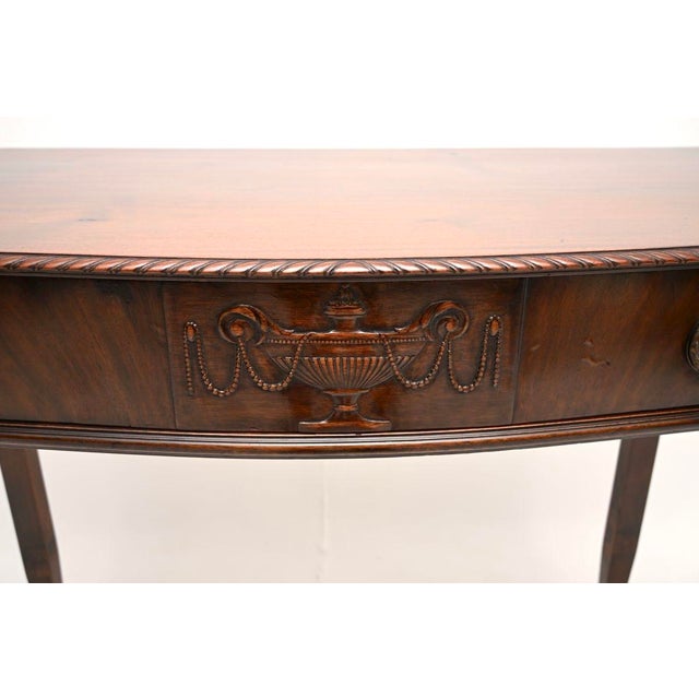 Brown Antique Edwardian Console Table from Maple and Co., 1900 For Sale - Image 8 of 11