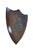 Mid-Century Modern Vintage Delta Tau Delta Bronze & Walnut Fraternity Shield Wall Plaque Crest 11" For Sale - Image 3 of 7