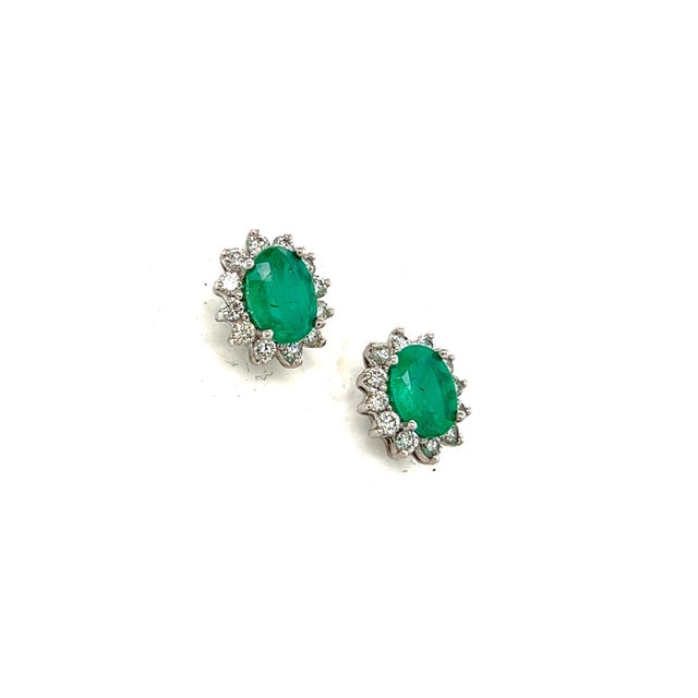 Natural Emerald Diamond Earrings 14k Gold 1.9 TCW Certified $4,950 211344 Nothing says, “I Love you” more than Diamonds...