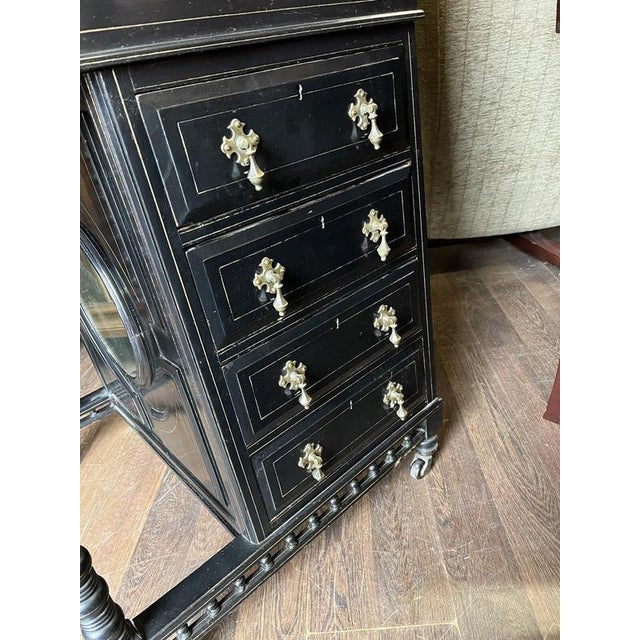 Metal Victorian Aesthetic Movement Davenport Desk For Sale - Image 7 of 18