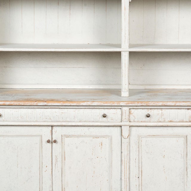 19th Century Large White Danish Bookcase Display Cabinet For Sale - Image 10 of 18