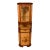 Venetian Style Folk Art Glass Hutch Corner Cabinet For Sale