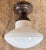 1930s Art Deco Flushmount on Original Holder With Pull Chain Switch Present For Sale - Image 4 of 5