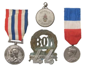 Vintage French Medal Collection, S/4