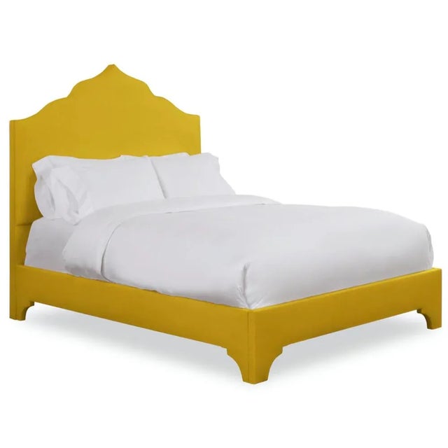 Modern Clementine California King Headboard, Golden Velvet For Sale - Image 3 of 5