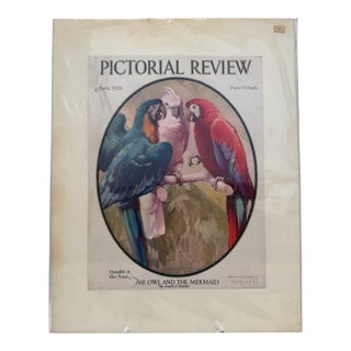 1926 Original Pictorial Review Cover, June, Art Deco, Matted For Sale