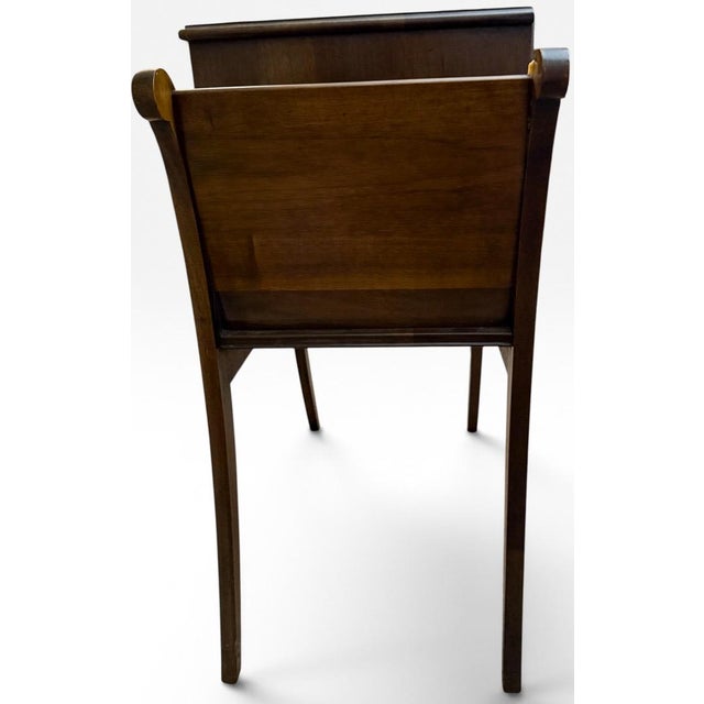 Art Deco Vintage Art Deco Neoclassical Mahogany Copper-Lined Humidor Magazine Side Table For Sale - Image 3 of 18