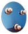 Space Age Wall or Ceiling Light in Blue Mirrored Glass, 1970s For Sale