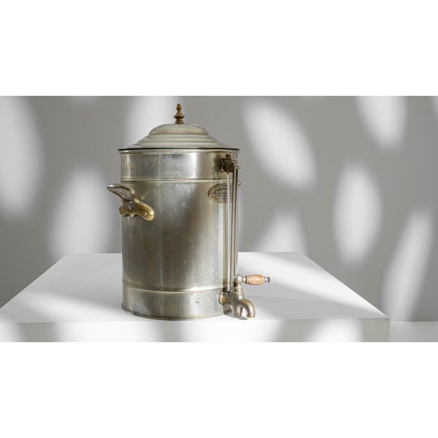 Early 20th Century Belgian Metal Samovar With Lid For Sale - Image 11 of 18