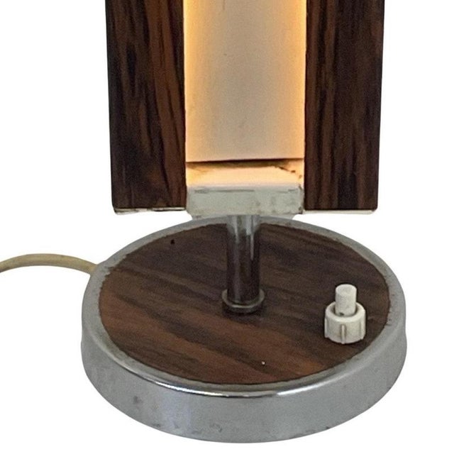 Modern Mid-Century Modern Table Lamp with Wood Veneer & Rotatable Interior from Philips For Sale - Image 3 of 7
