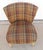 Cocktail Side Chair Mid Century Modern Plaid For Sale - Image 9 of 13