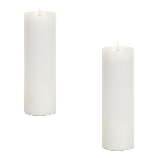 Simplux Designer LED Candle with Moving Flame and Remote (Set of 2) For Sale