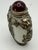 Opaline Glass Snuff Bottle Embellished With Silver Tone Dragons and Lions For Sale - Image 9 of 17