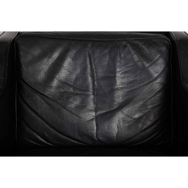 Pair of Mogens Hansen Mh195 Black Leather Armchairs With Ottoman Stool For Sale - Image 18 of 18