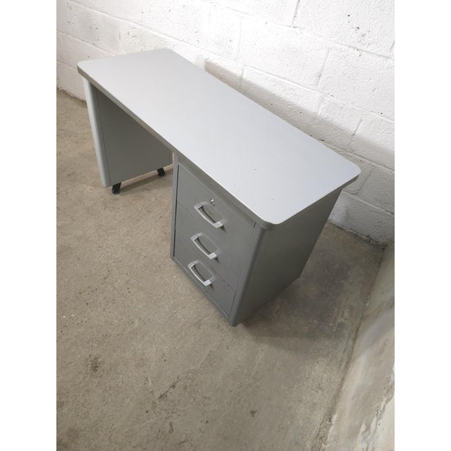 Industrial Small Vintage Desk from Roneo, 1950s For Sale - Image 3 of 11