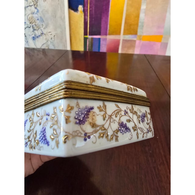 Ceramic 1940s Antique Tiffany & Co Limoges Jewel Box For Sale - Image 7 of 8