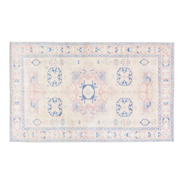 Vintage Turkish Wool Oushak Rug,5'9"X9'10" For Sale