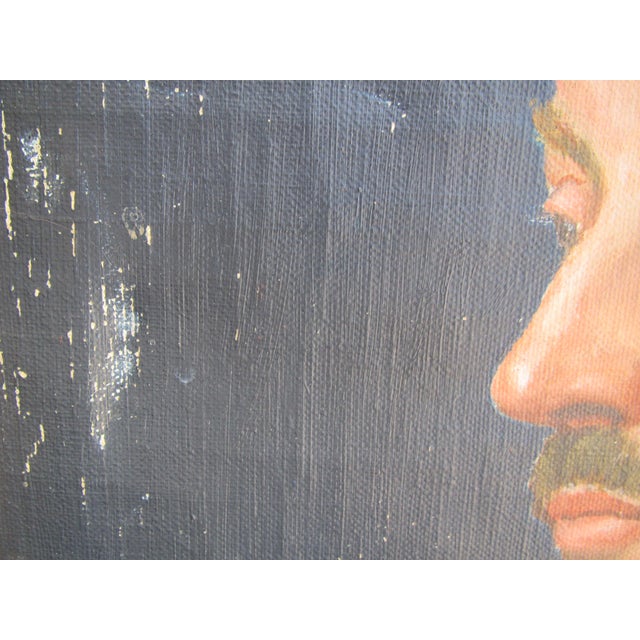 Mid 20th Century Mid Century Portrait of Man in Gray Suit For Sale - Image 5 of 8