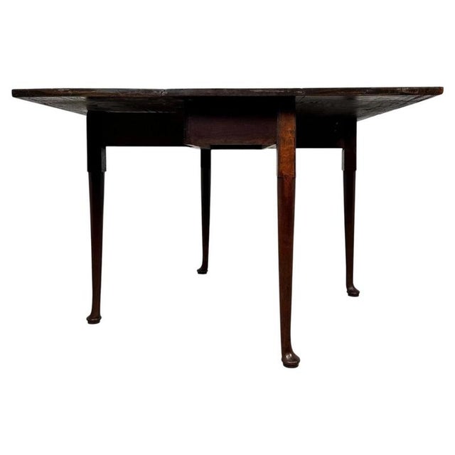 18th Century Antique English Walnut Drop-Leaf Gateleg Table For Sale - Image 10 of 13