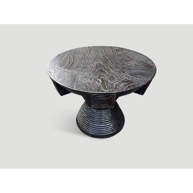Andrianna Shamaris Impressive Century Old Side Table For Sale - Image 11 of 18
