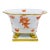 1940s Herend Porcelain Claw Footed Hand Painted Chinese Bouquet Rust Apponyi Orange Vase For Sale