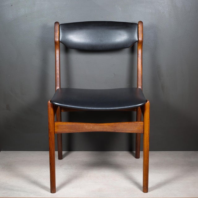 Wood Mid-Century Eric Buch Reupholstered Teak Dining Chairs c.1960 For Sale - Image 7 of 18