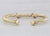 David Yurman 0.30ctw Diamond Cable Cuff Bracelet 18k Yellow Gold 6" Flexible For Sale - Image 4 of 7
