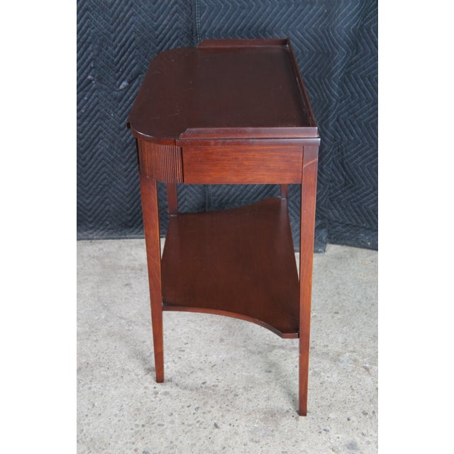 Brown Mid 20th Century Mersman English Regency Style Mahogany Inlaid Console Entry Table For Sale - Image 8 of 12