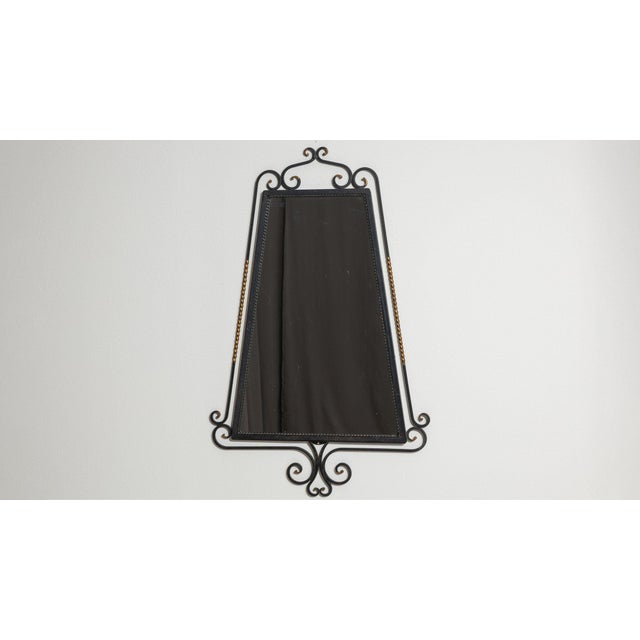19th Century 19th Century France Brown Iron Mirror For Sale - Image 5 of 6