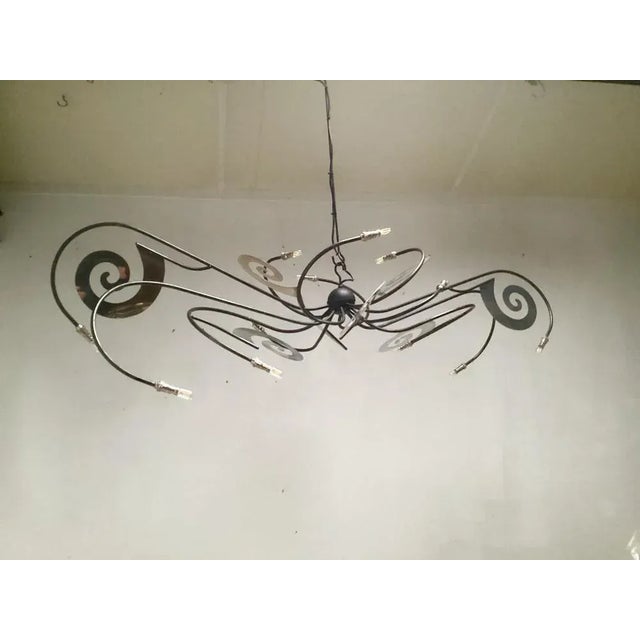 Black Chandelier by Maroeska Metz, 1980s For Sale - Image 8 of 11