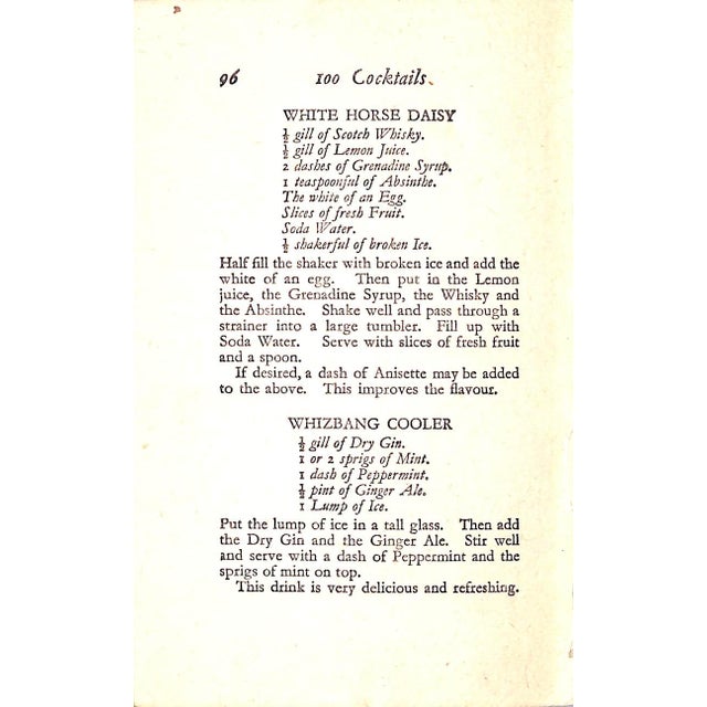 1950s "100 Cocktails: How to Mix Them" Book 1958 "Bernard" For Sale - Image 5 of 6