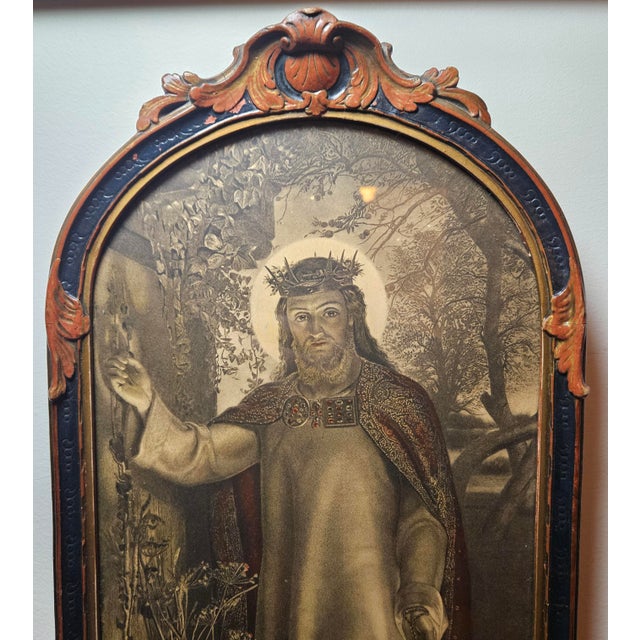 Late 19th Century Rare Lithograph of "Light of the World" From the Original Painting by William Holman Hunt For Sale In Charlotte - Image 6 of 11
