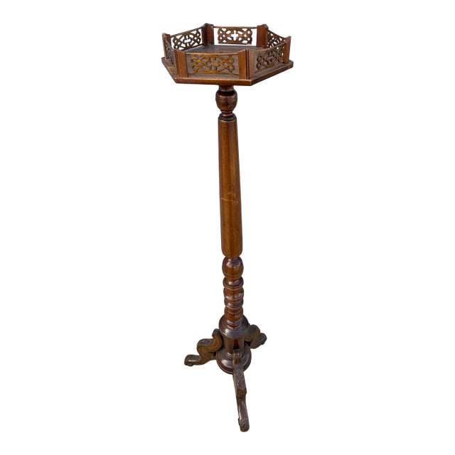 French Antique Pillar Plant Stand For Sale