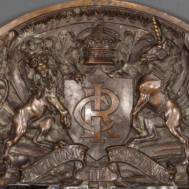 Antique Cast Bronze Mirror from Royal Insurance Company, 1880s For Sale - Image 11 of 15